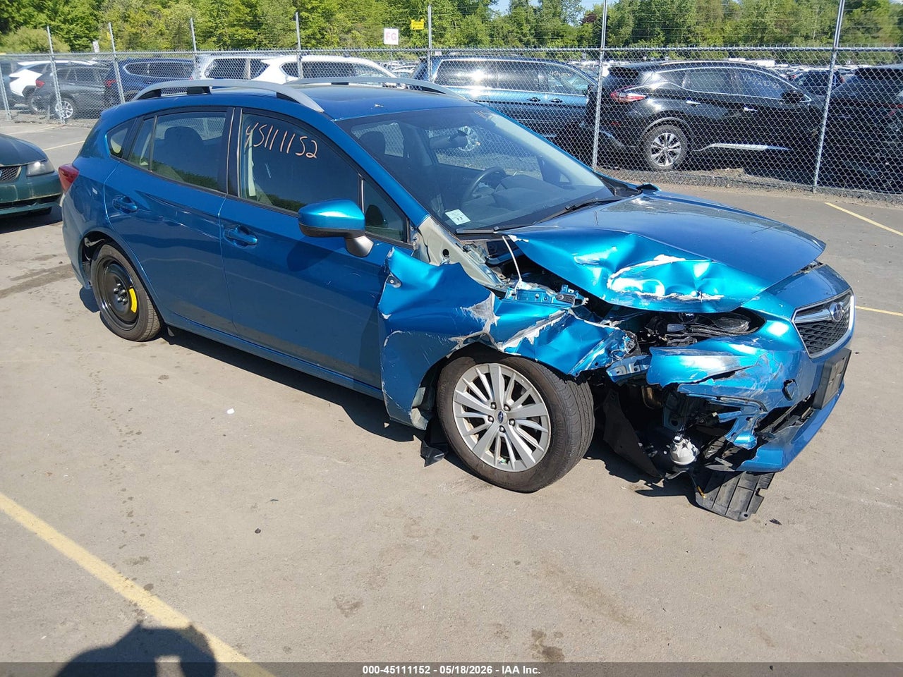 4S3GTAB65J3****** · 2018 SUBARU IMPREZA 2.0I PREMIUM
