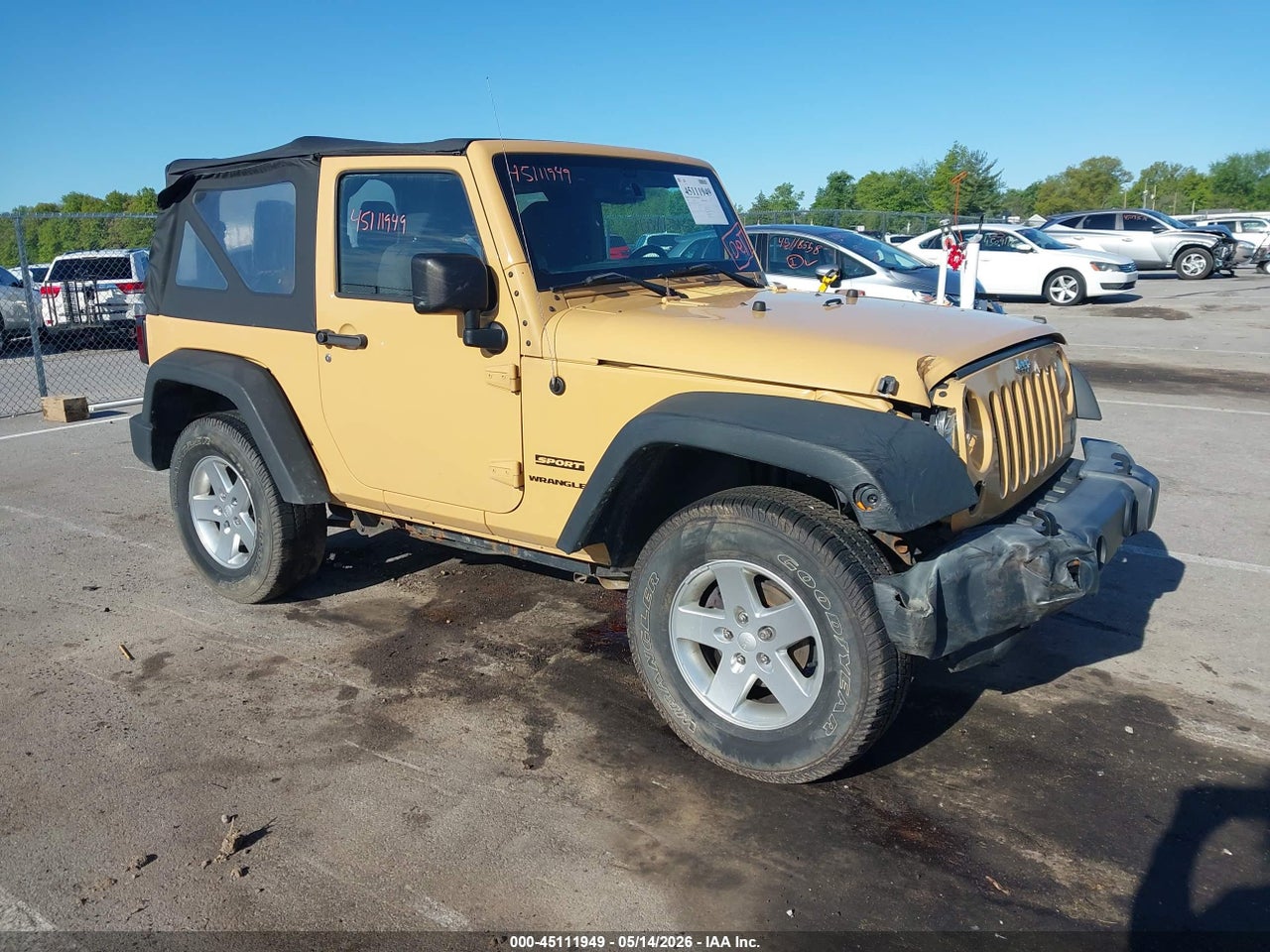 1C4AJWAG1EL****** · 2014 JEEP WRANGLER SPORT
