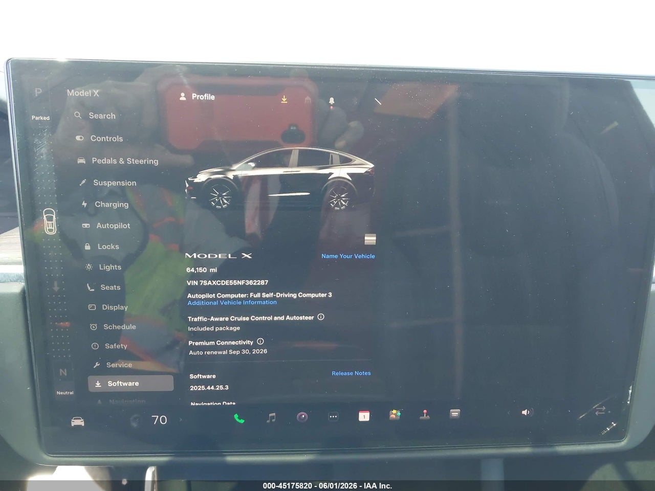 7SAXCDE55NF****** · 2022 TESLA MODEL X · 7/11