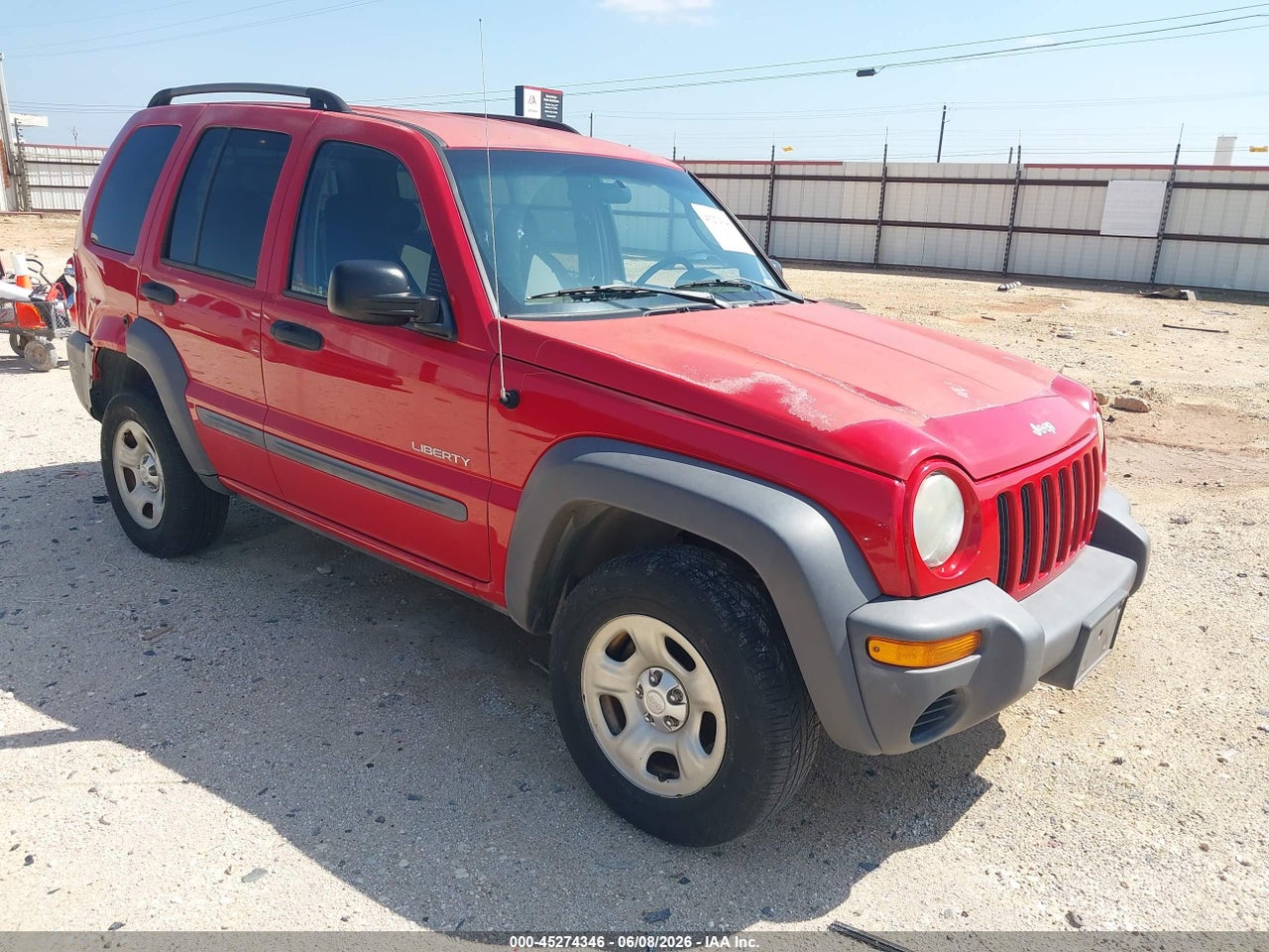 1J4GK48KX4W****** · 2004 JEEP LIBERTY SPORT
