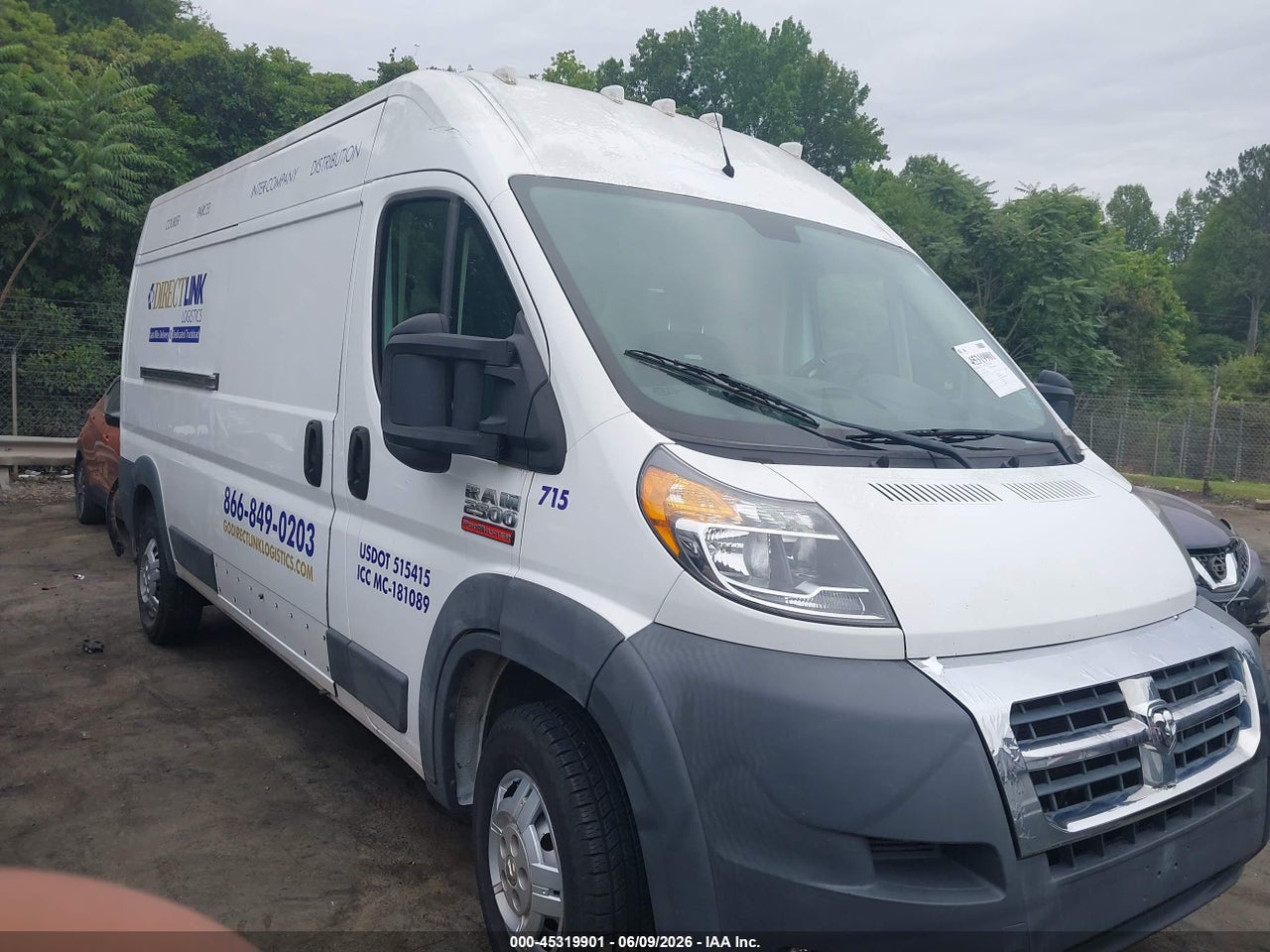 3C6TRVDG9HE****** · 2017 RAM PROMASTER 2500 HIGH ROOF 159 WB