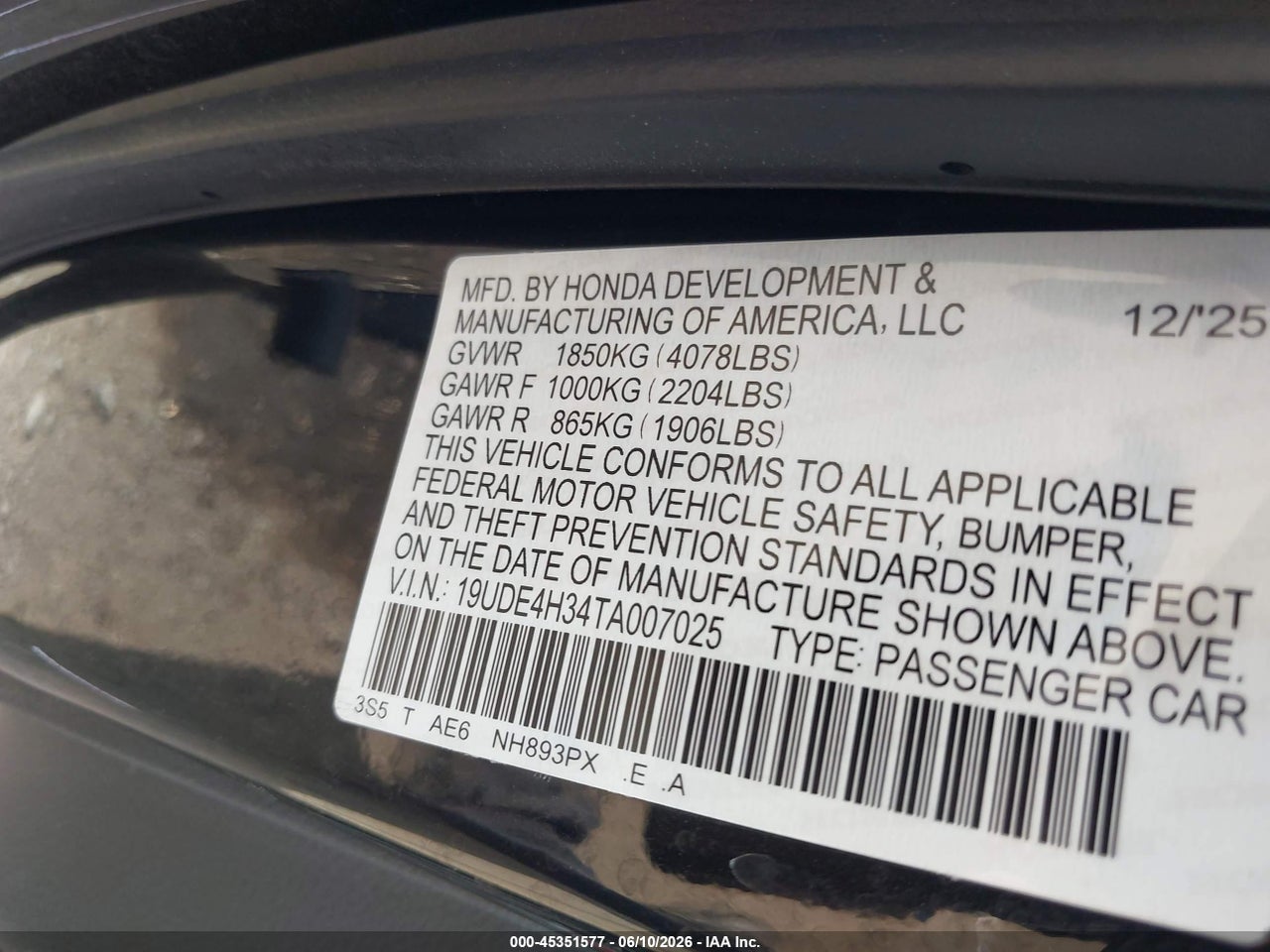 2026 ACURA INTEGRA FWD A-SPEC · 9/11