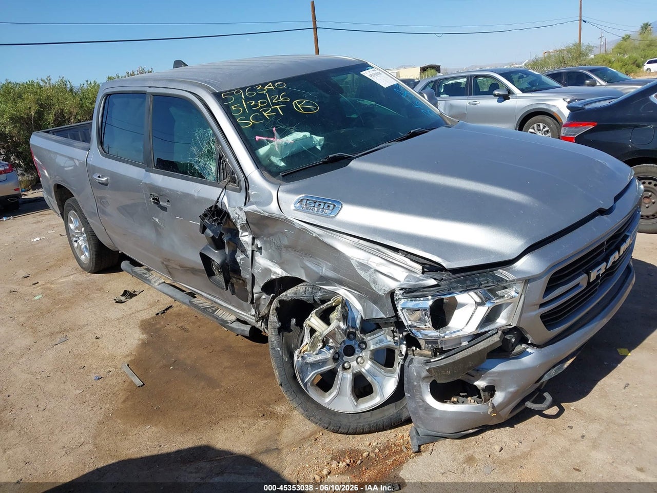 1C6SRFFT8LN****** · 2020 RAM 1500 BIG HORN  4X4 5'7 BOX