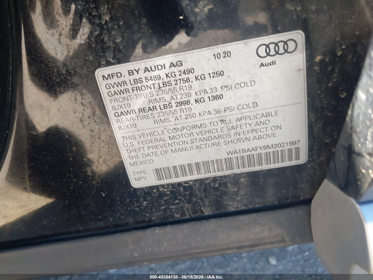2021 AUDI Q5 PREMIUM PLUS 45 TFSI QUATTRO S TRONIC · 9/11