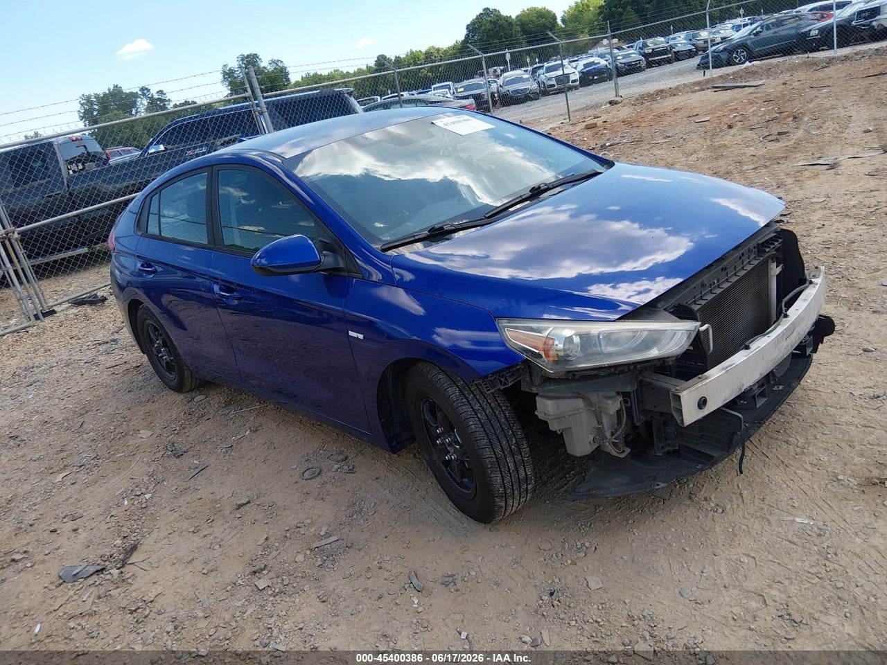 KMHC65LC7KU****** · 2019 HYUNDAI IONIQ HYBRID BLUE