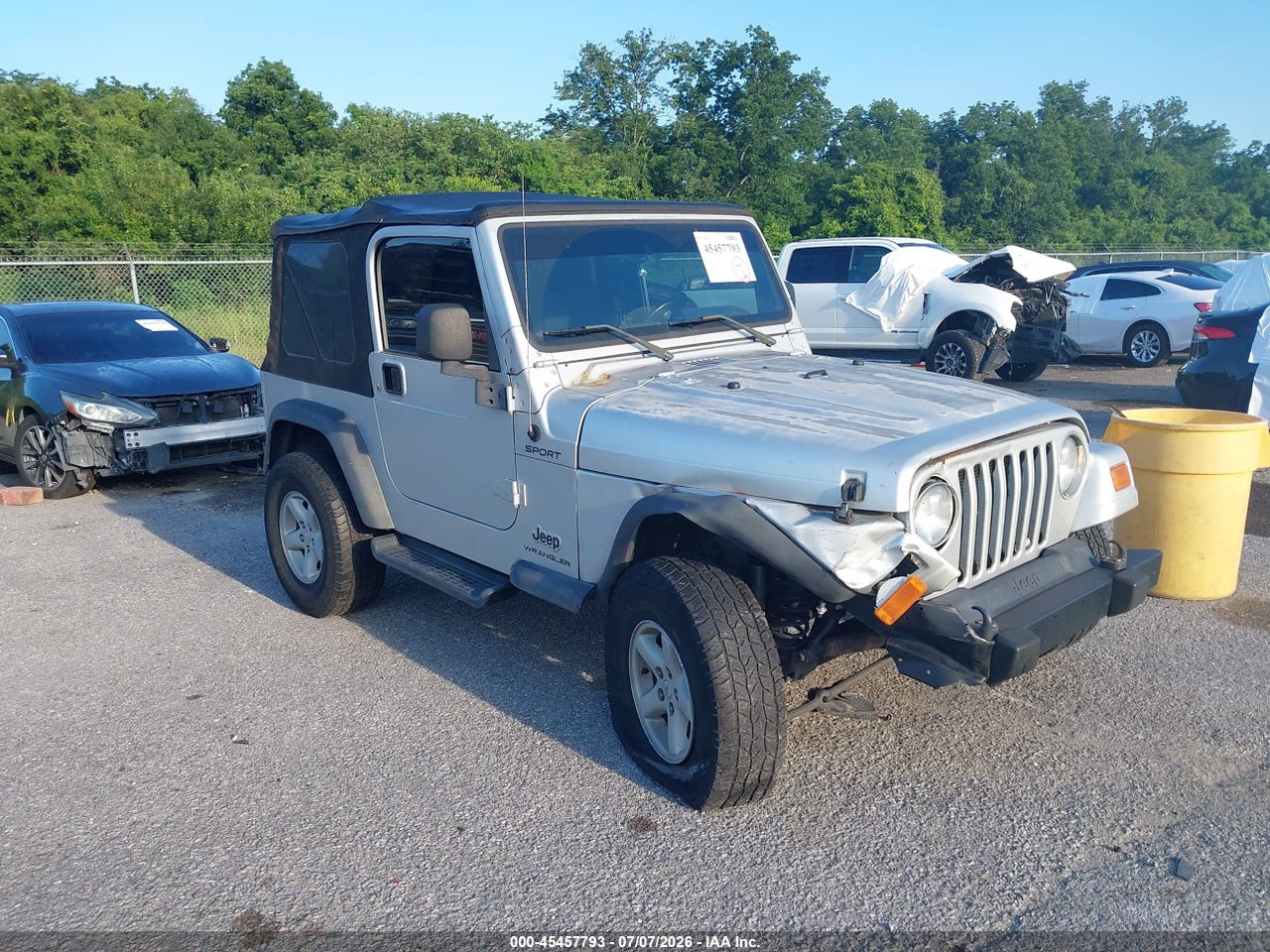 1J4FA49S63P****** · 2003 JEEP WRANGLER SPORT