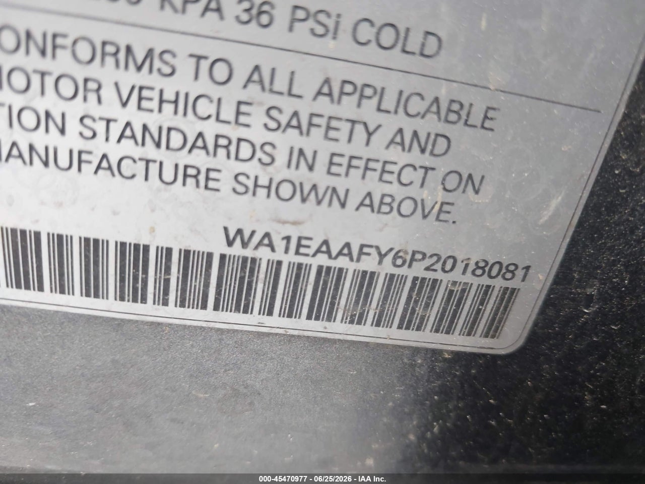 WA1EAAFY6P2****** · 2023 AUDI Q5 PREMIUM PLUS 45 TFSI S LINE QUATTRO · 9/11