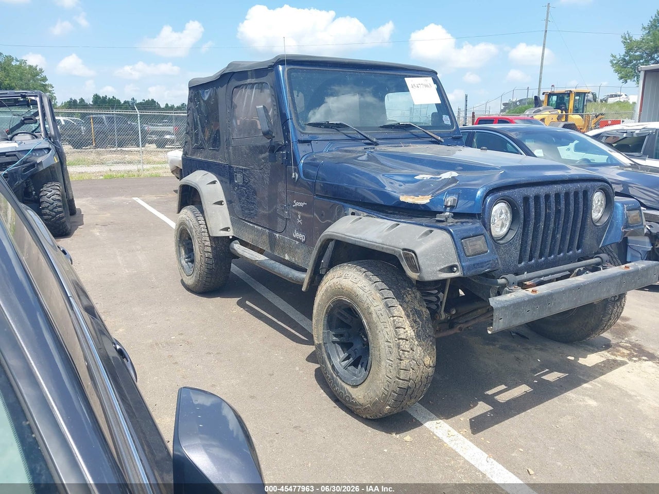 1J4FA49S62P****** · 2002 JEEP WRANGLER SPORT