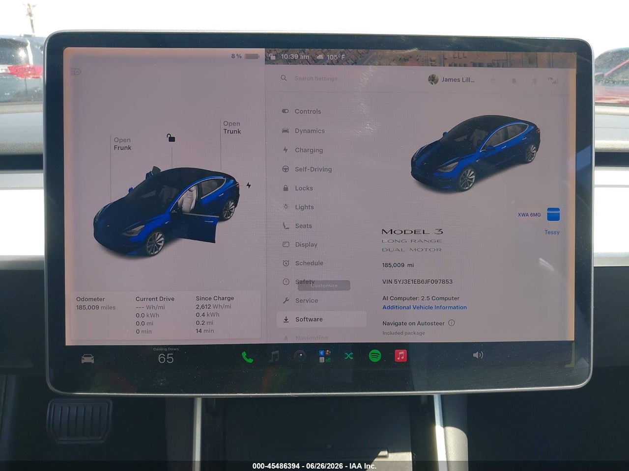 5YJ3E1EB6JF****** · 2018 TESLA MODEL 3 LONG RANGE/PERFORMANCE · 7/11