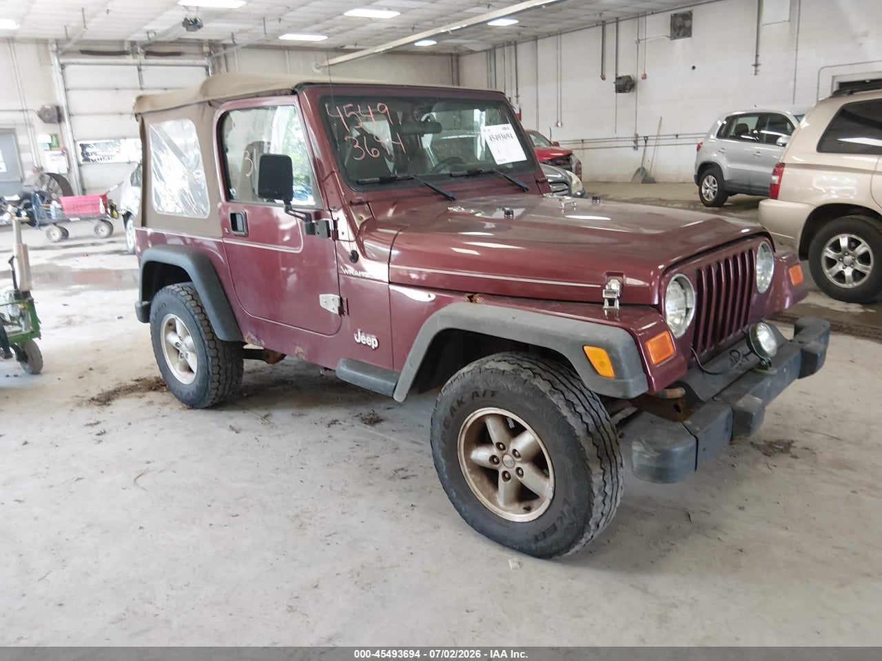 1J4FA29PX1P****** · 2001 JEEP WRANGLER SE