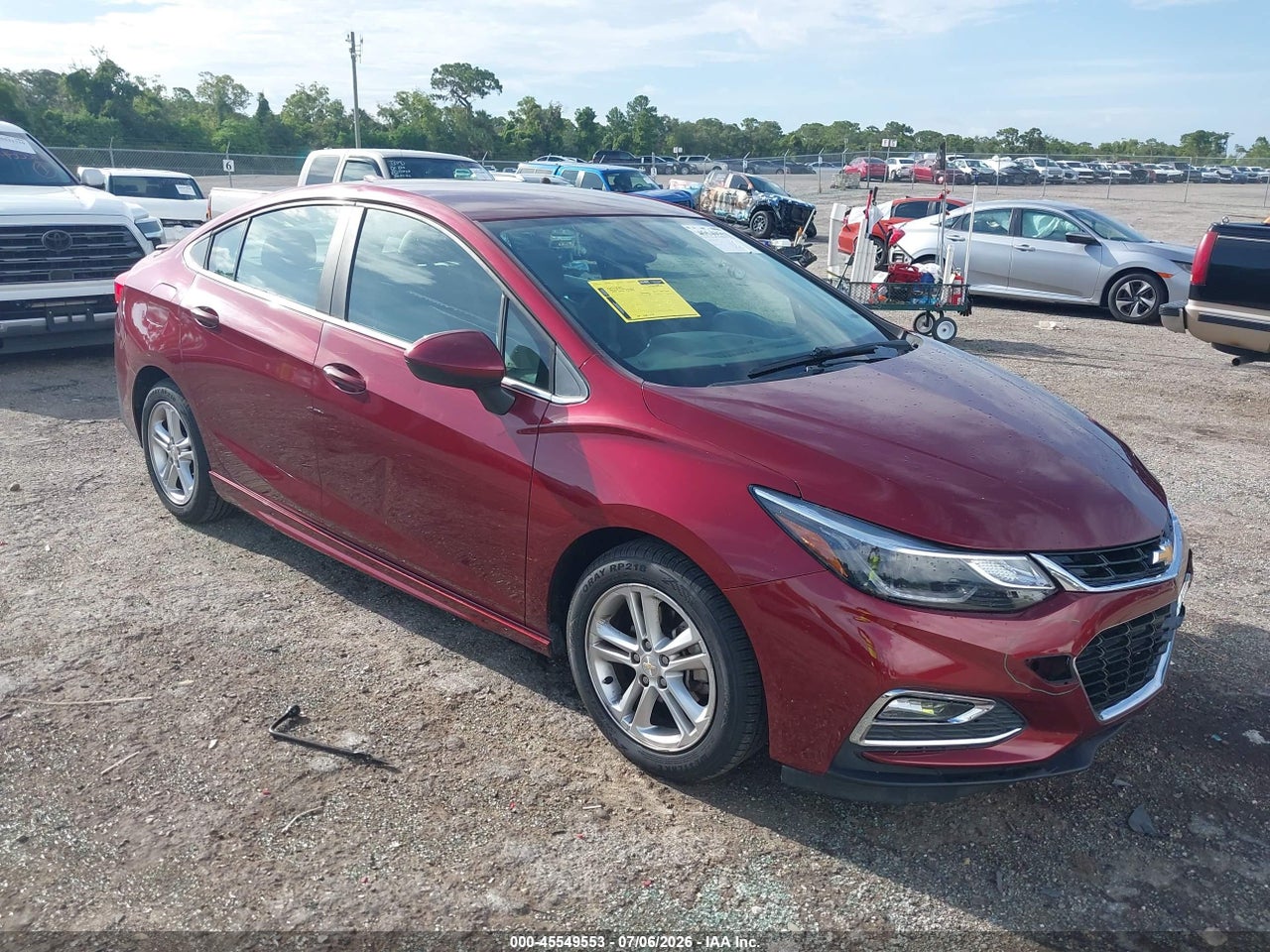 1G1BE5SM2G7****** · 2016 CHEVROLET CRUZE LT AUTO