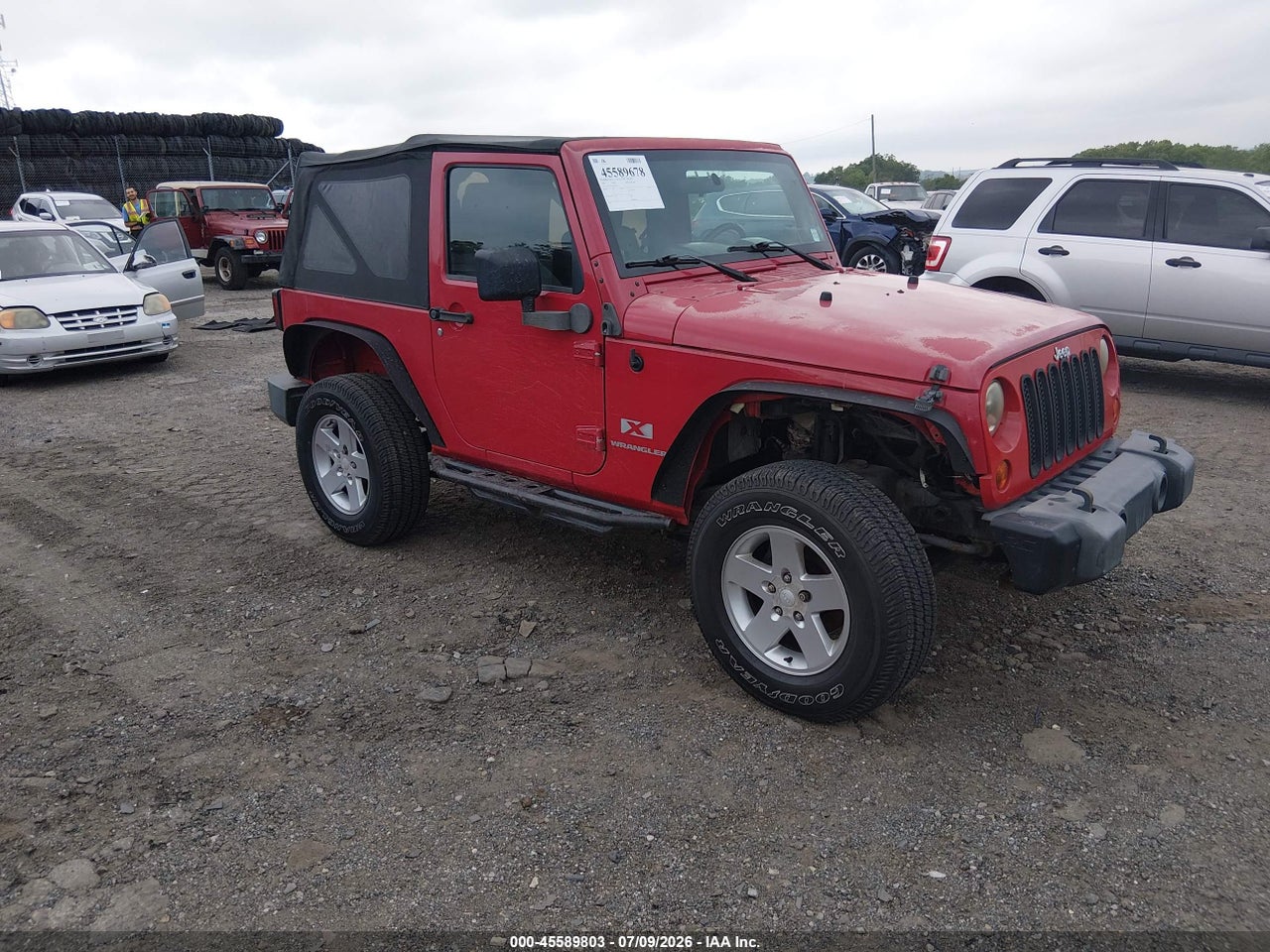 1J8FA24178L****** · 2008 JEEP WRANGLER X
