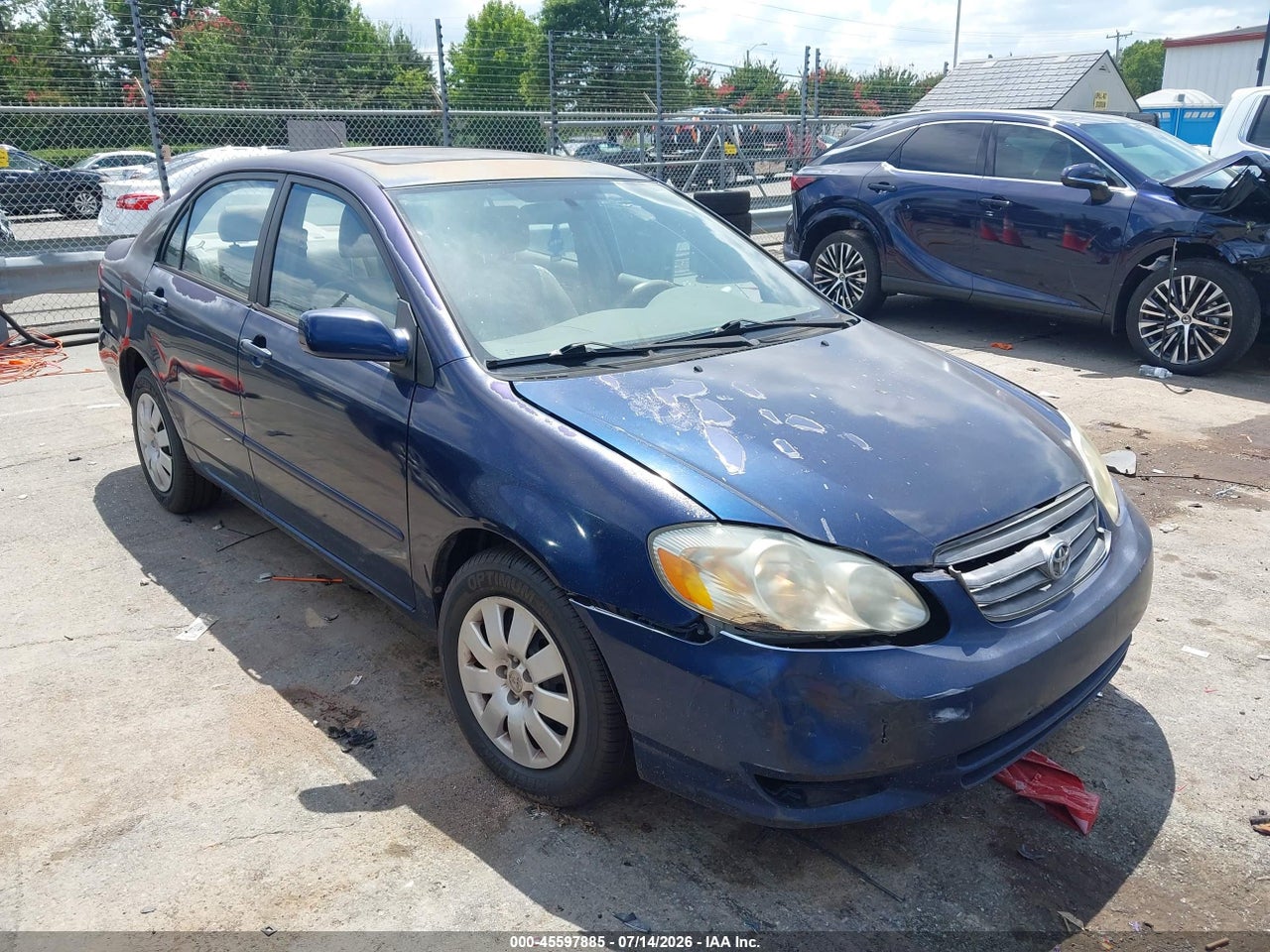1NXBR32E13Z****** · 2003 TOYOTA COROLLA LE