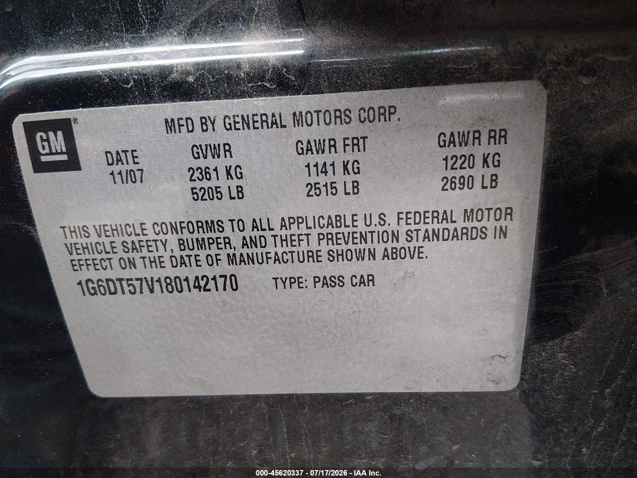 2008 CADILLAC CTS AWD W/1SB · 9/11