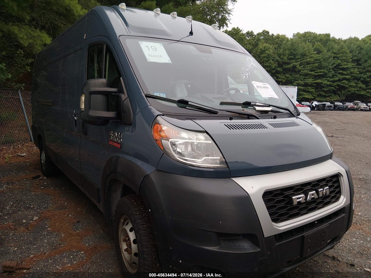 3C6URVJG8LE****** · 2020 RAM PROMASTER 3500 CARGO VAN HIGH ROOF 159 WB EXT