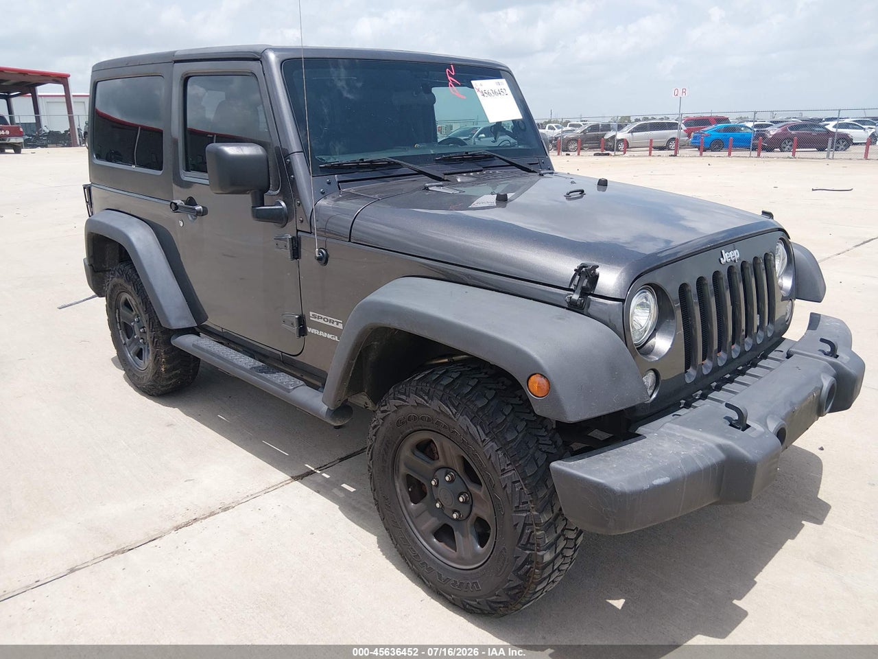 1C4AJWAGXHL****** · 2017 JEEP WRANGLER SPORT