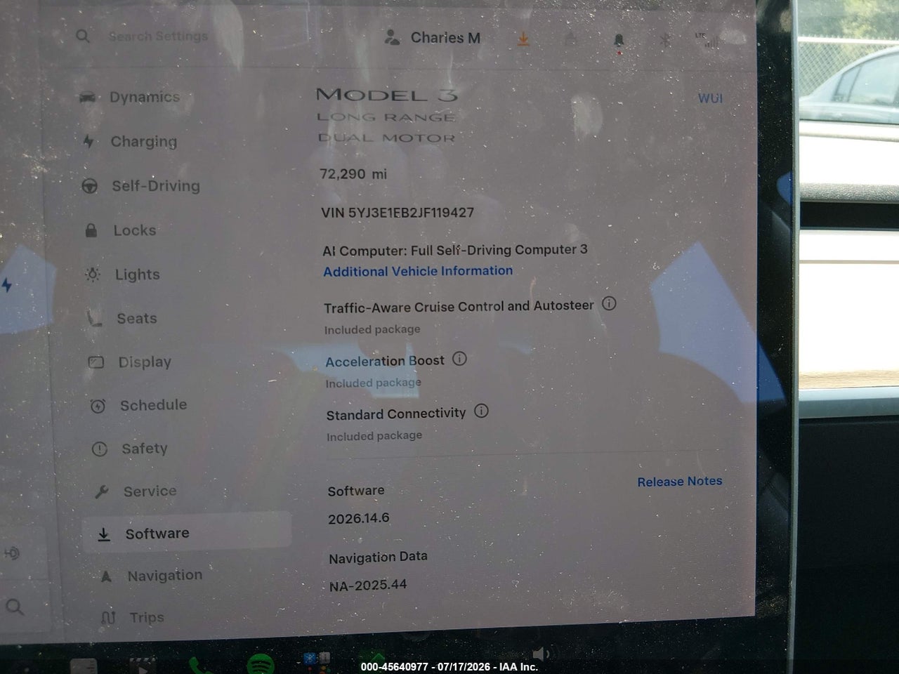 5YJ3E1EB2JF****** · 2018 TESLA MODEL 3 LONG RANGE/PERFORMANCE · 7/11