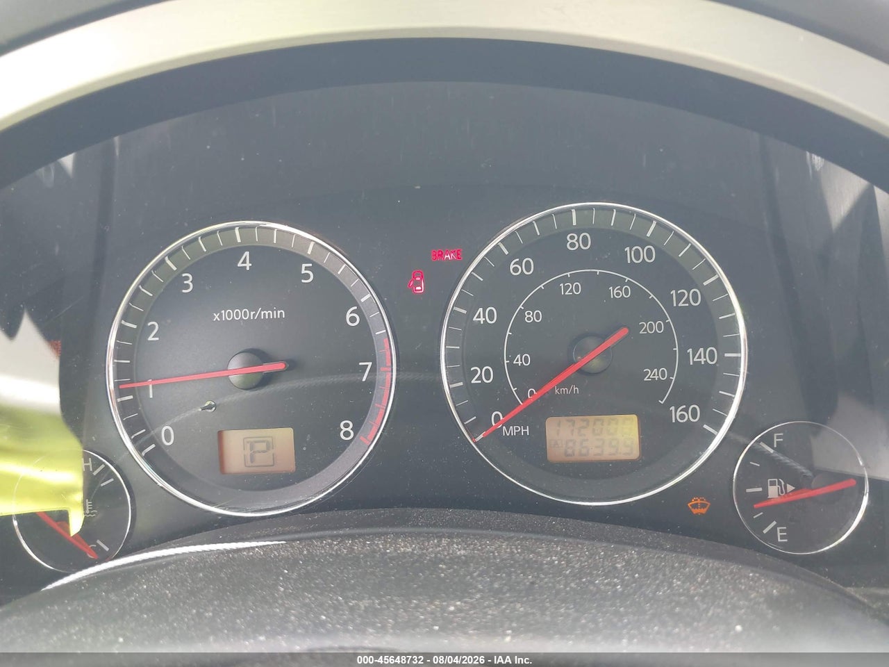 JNRAS08W63X****** · 2003 INFINITI FX35   · 7/11