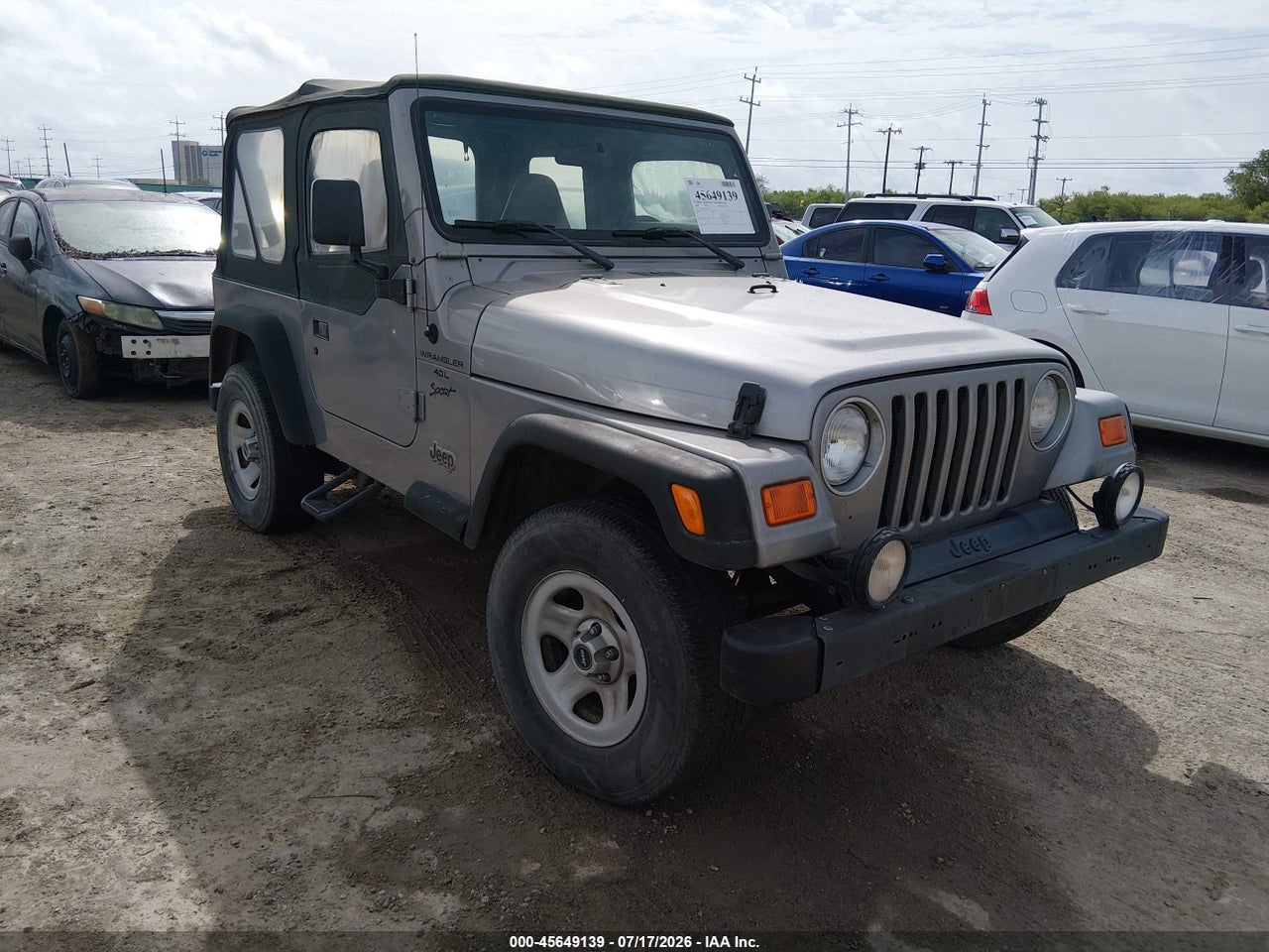 1J4FA49S6YP****** · 2000 JEEP WRANGLER SPORT
