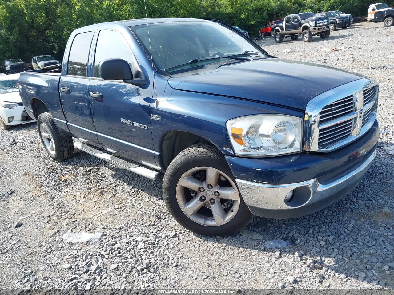 1D7HU18207J****** · 2007 DODGE RAM 1500 SLT/TRX4 OFF ROAD/SPORT