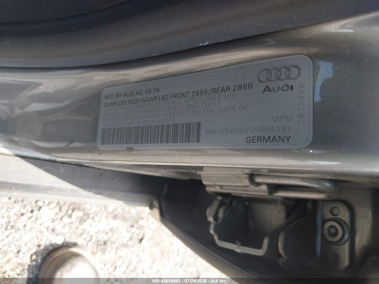 WA1YD64B55N****** · 2005 AUDI ALLROAD 2.7T · 9/10