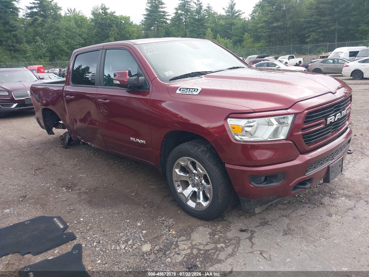 1C6SRFFT1KN****** · 2019 RAM 1500 BIG HORN/LONE STAR  4X4 5'7 BOX