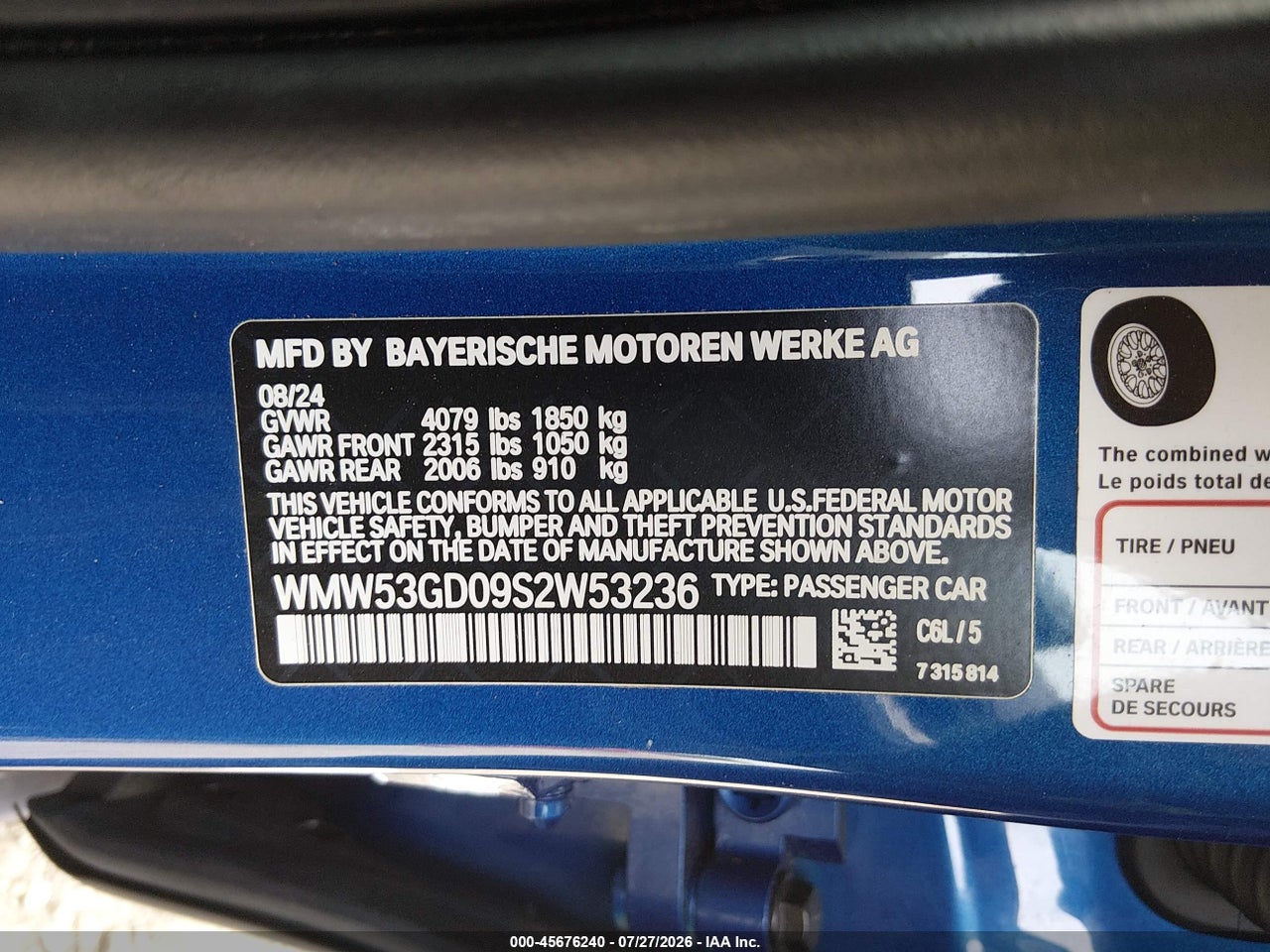 WMW53GD09S2****** · 2025 MINI HARDTOP COOPER S · 9/11