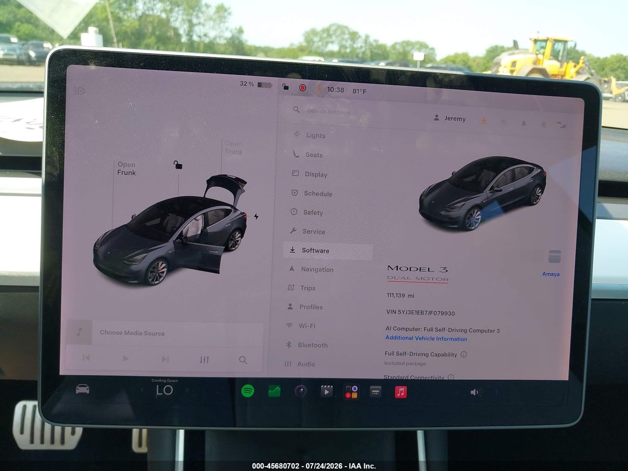 5YJ3E1EB7JF****** · 2018 TESLA MODEL 3 LONG RANGE/PERFORMANCE · 7/11