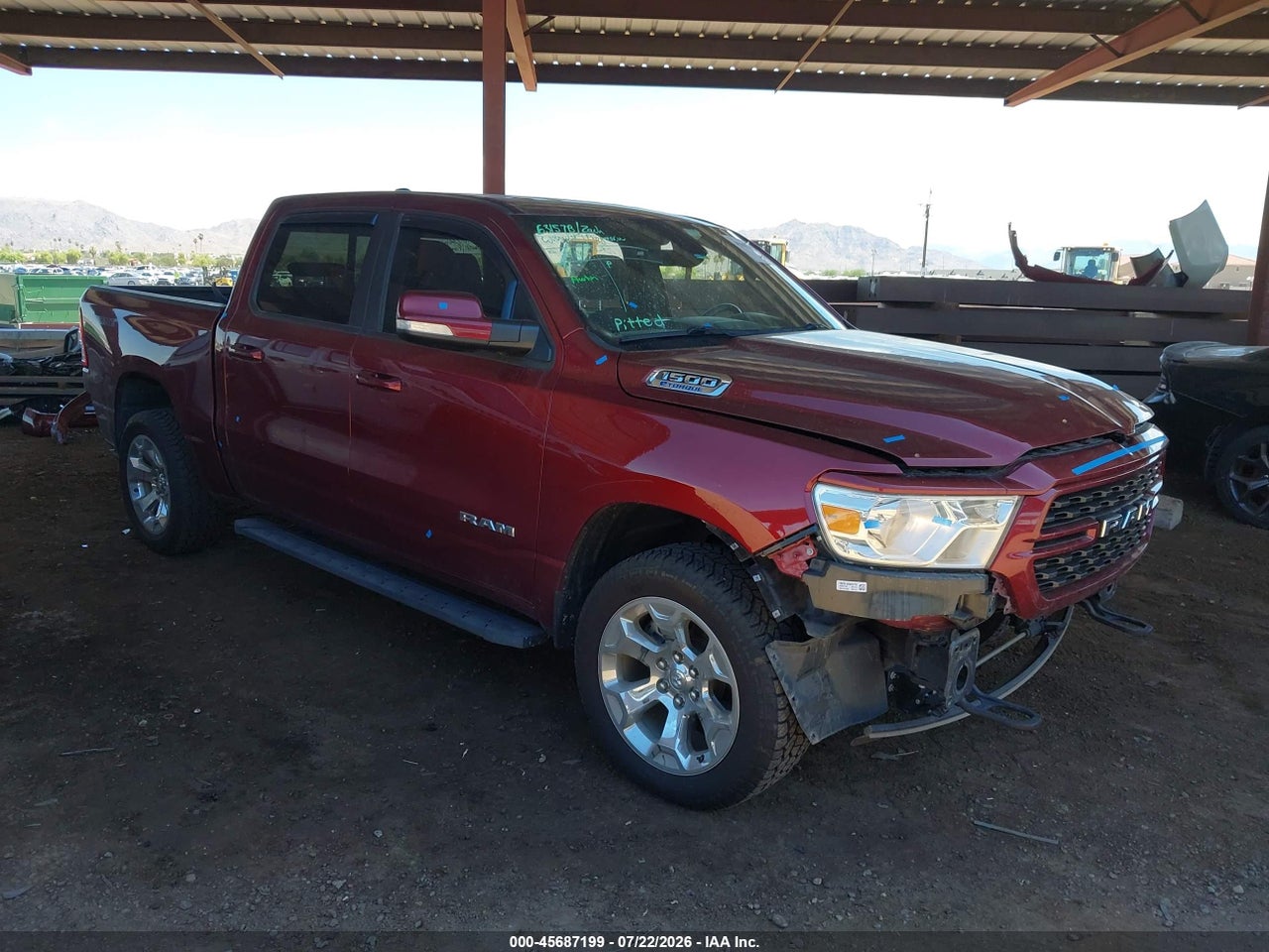 1C6RRFFG1NN****** · 2022 RAM 1500 BIG HORN  4X4 5'7 BOX