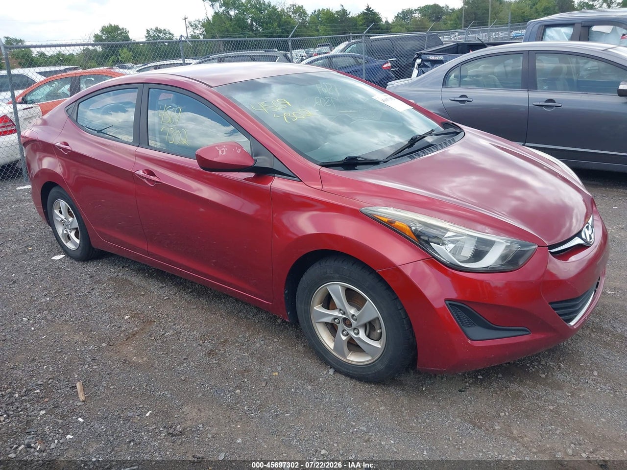 5NPDH4AE0GH****** · 2016 HYUNDAI ELANTRA SE