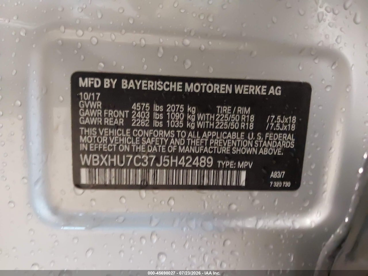 2018 BMW X1 SDRIVE28I · 9/11