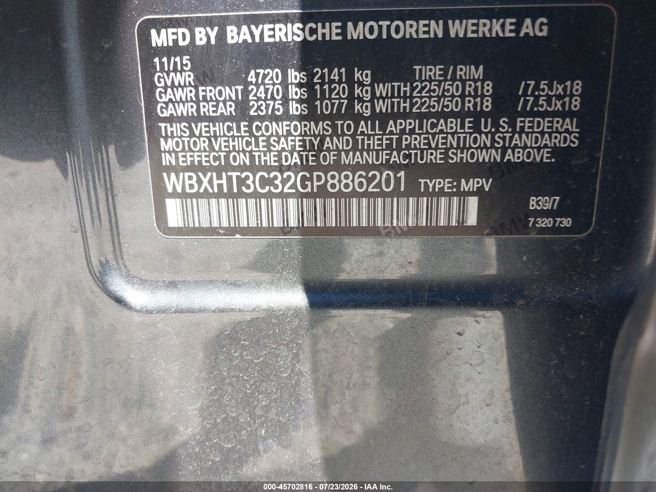 2016 BMW X1 XDRIVE28I · 9/11