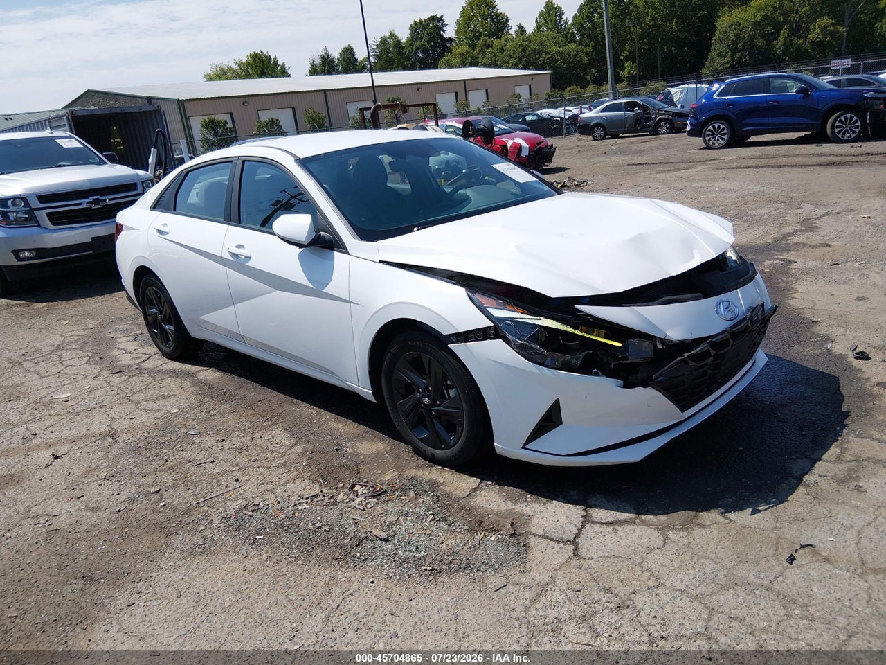 KMHLM4AJXPU****** · 2023 HYUNDAI ELANTRA HYBRID BLUE