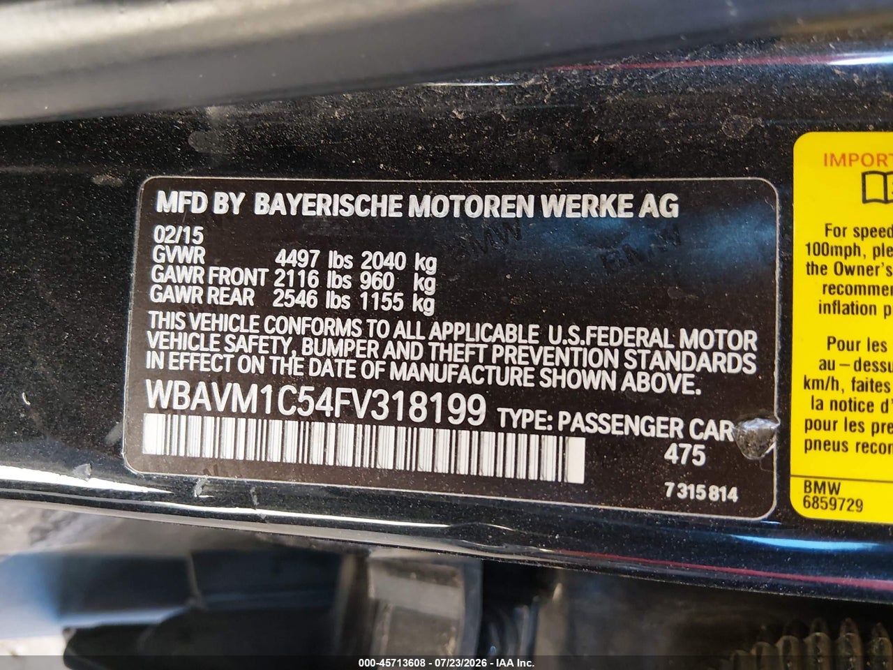 2015 BMW X1 SDRIVE28I · 9/11