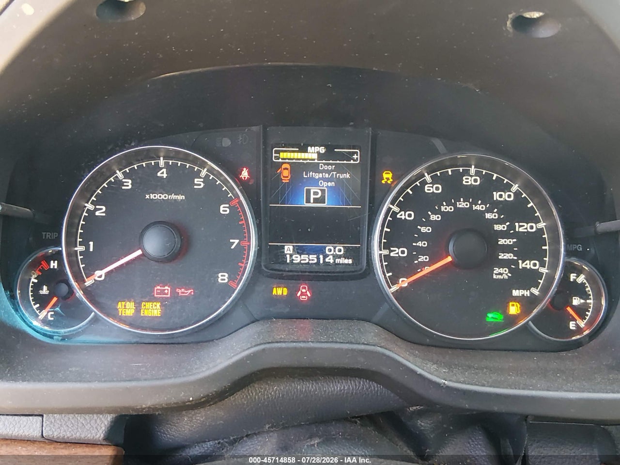 4S4BRBLC3D3****** · 2013 SUBARU OUTBACK 2.5I LIMITED · 7/11