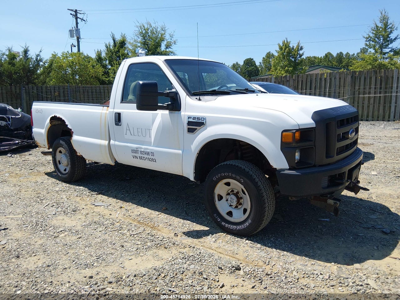 1FTNF21568E****** · 2008 FORD SUPER DUTY F-250 SRW XL/XLT