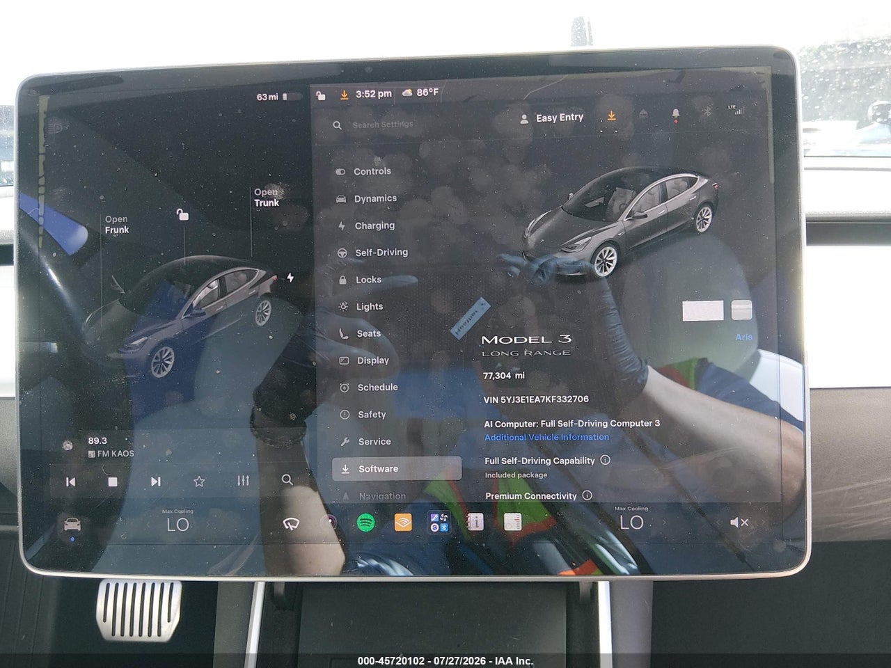 5YJ3E1EA7KF****** · 2019 TESLA MODEL 3 LONG RANGE/MID RANGE/STANDARD RANGE/STANDARD RANGE PLUS · 7/11