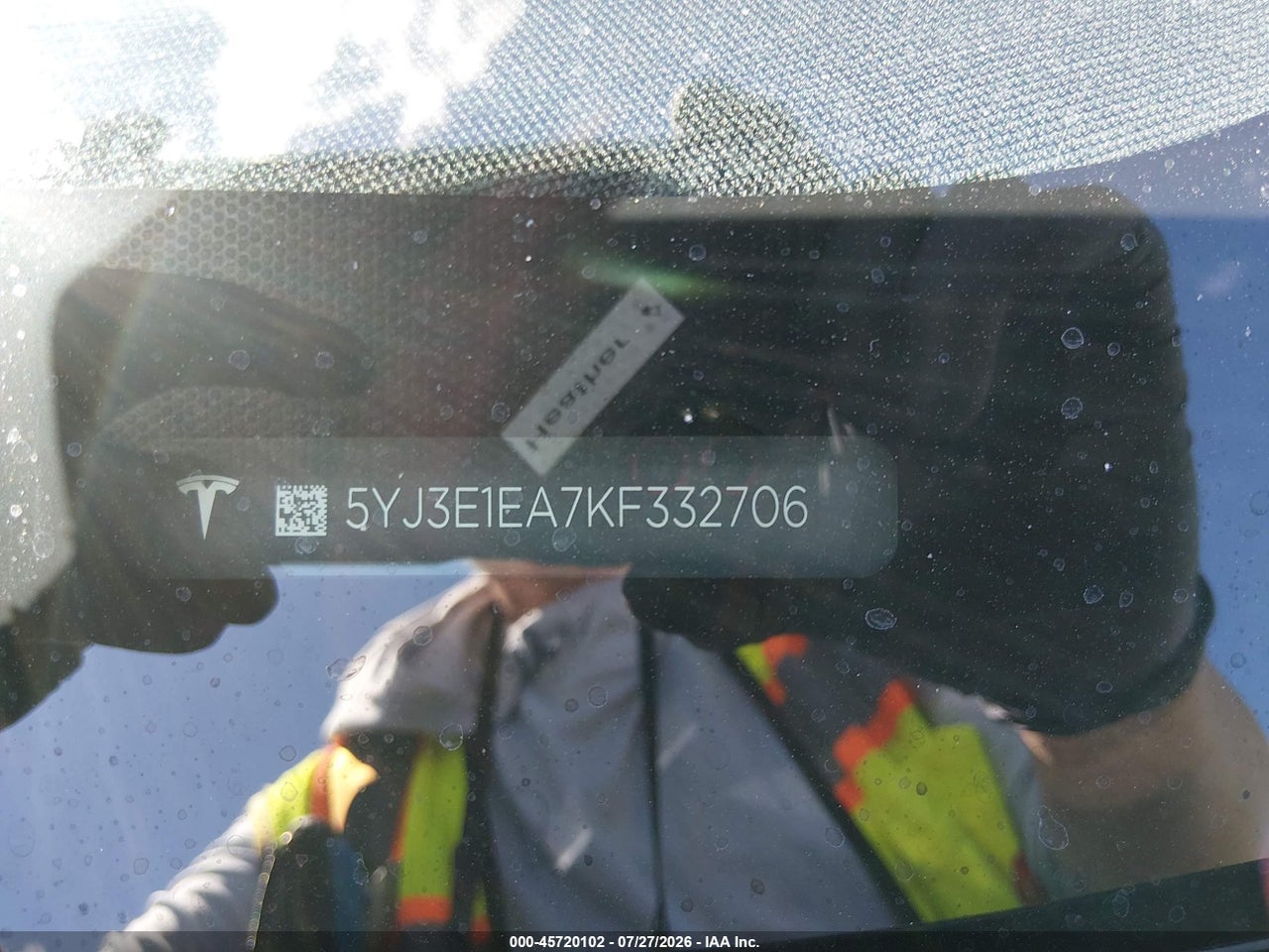 5YJ3E1EA7KF****** · 2019 TESLA MODEL 3 LONG RANGE/MID RANGE/STANDARD RANGE/STANDARD RANGE PLUS · 9/11