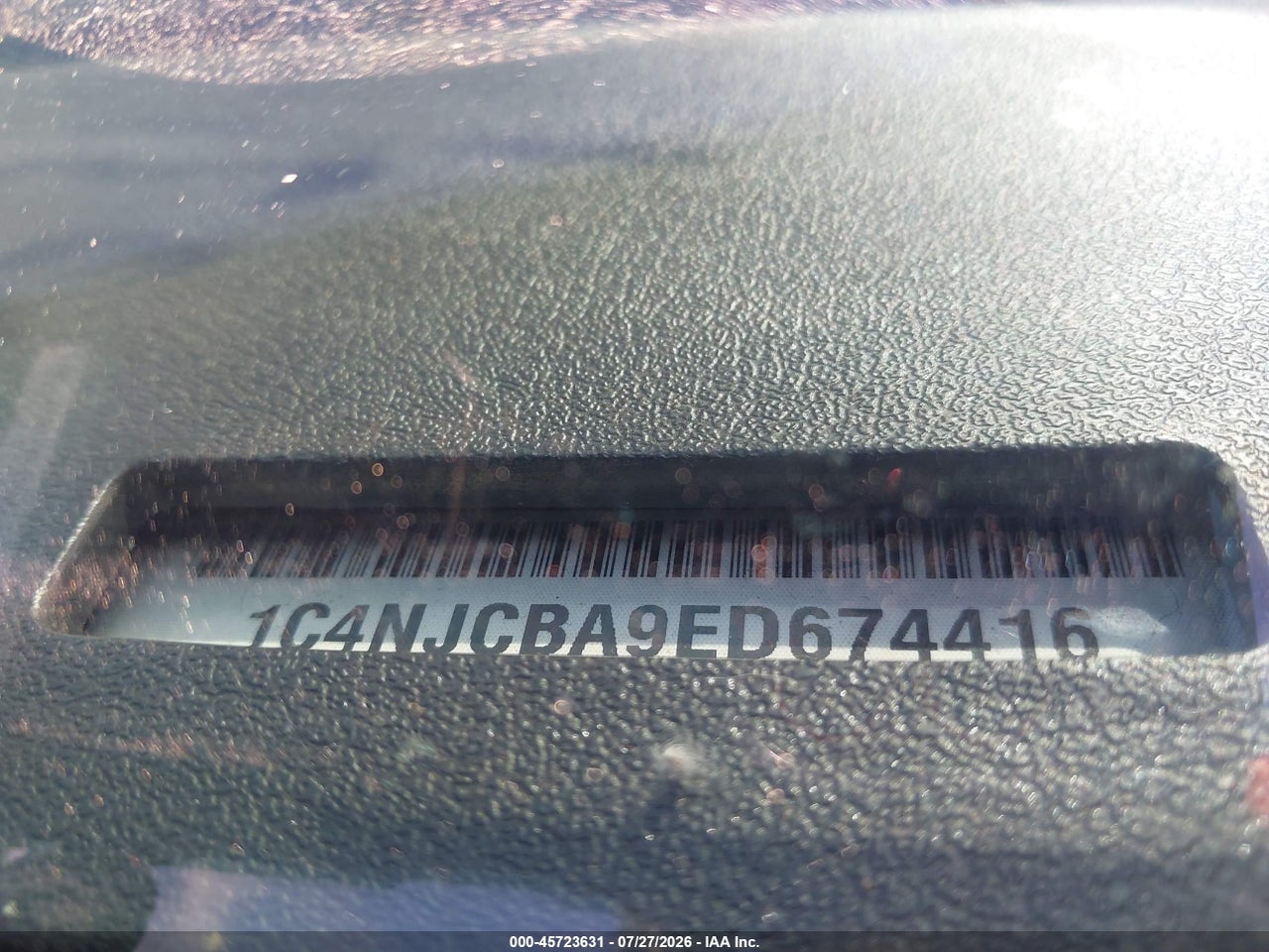 1C4NJCBA9ED****** · 2014 JEEP COMPASS ALTITUDE · 9/11