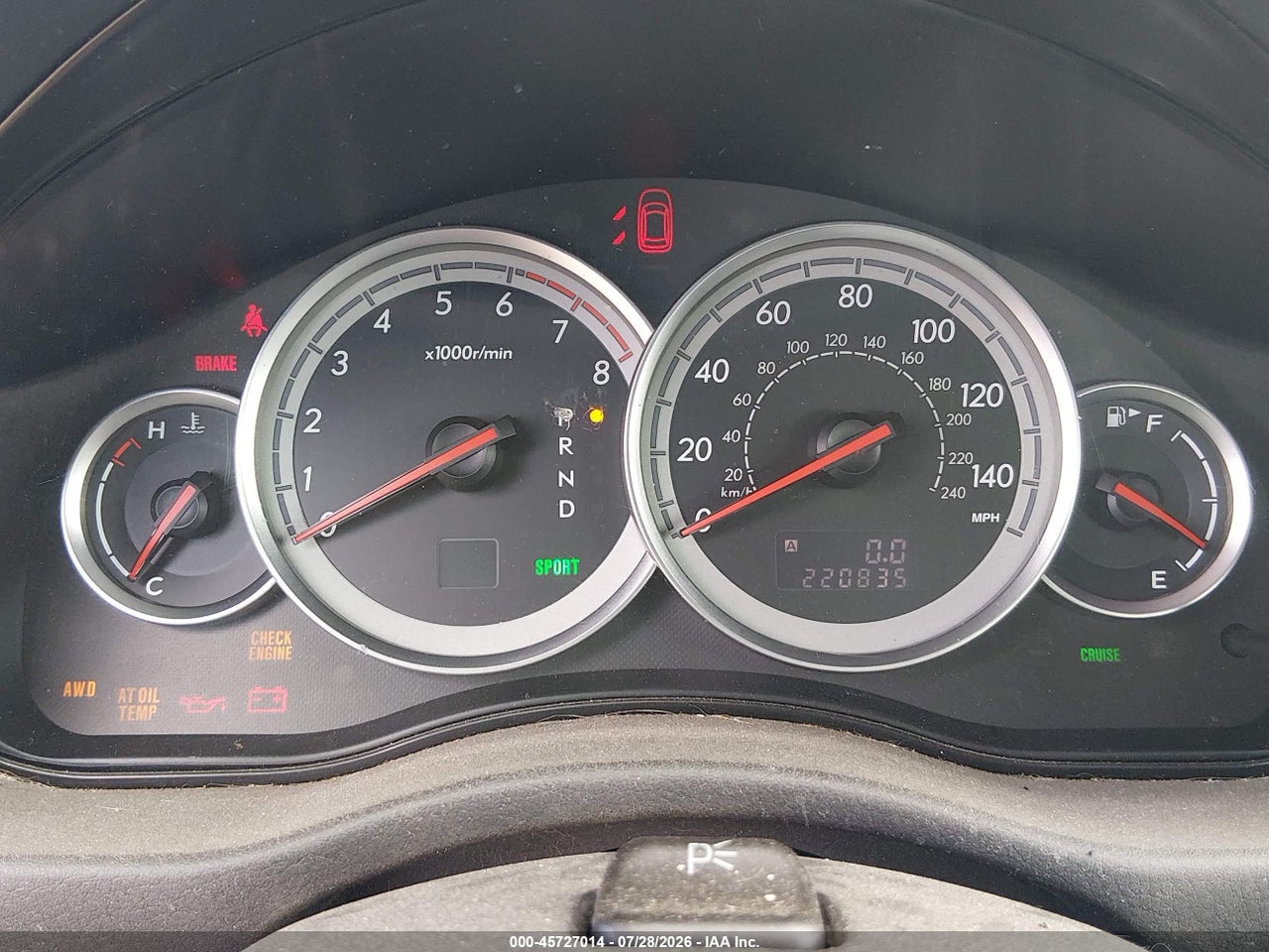 4S3BP616057****** · 2005 SUBARU LEGACY 2.5I · 7/11