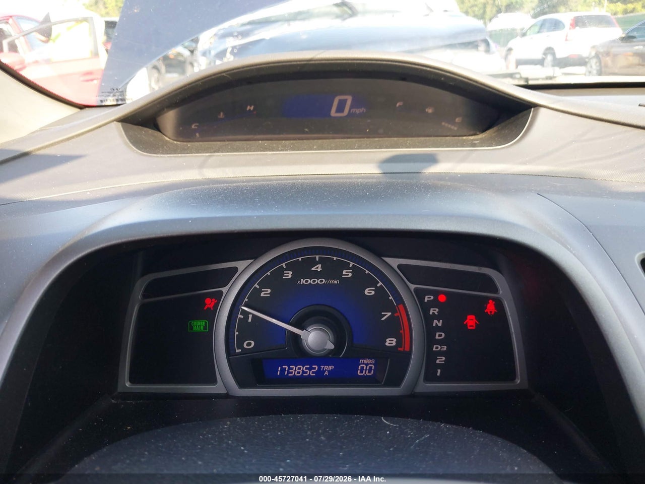 2HGFG1B6XAH****** · 2010 HONDA CIVIC LX · 7/11