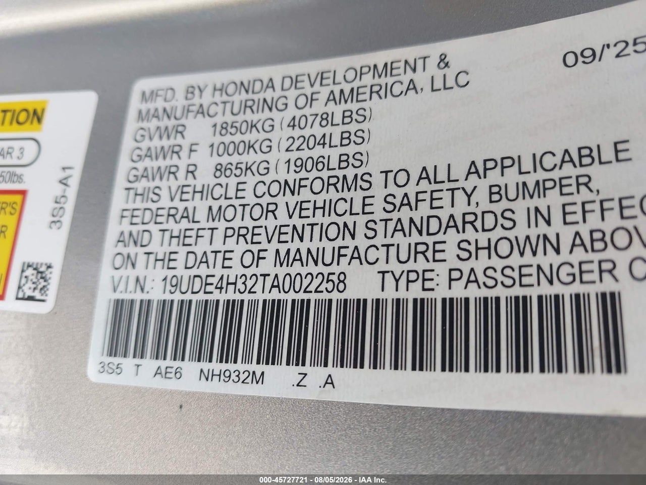2026 ACURA INTEGRA FWD A-SPEC · 9/11