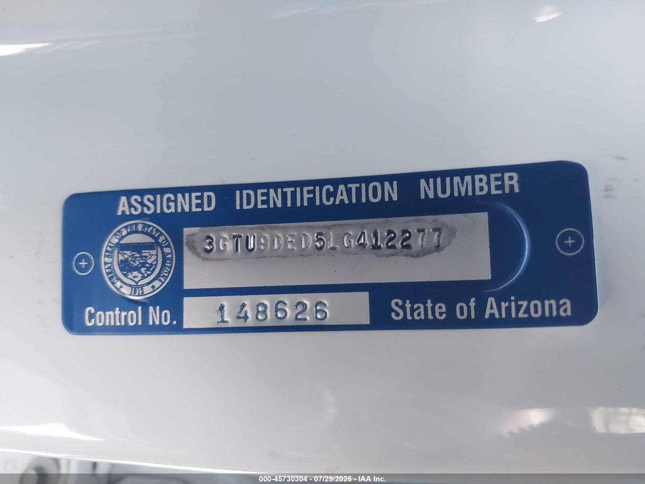 3GTU9DED5LG****** · 2020 GMC SIERRA 1500 4WD  SHORT BOX SLT · 9/11