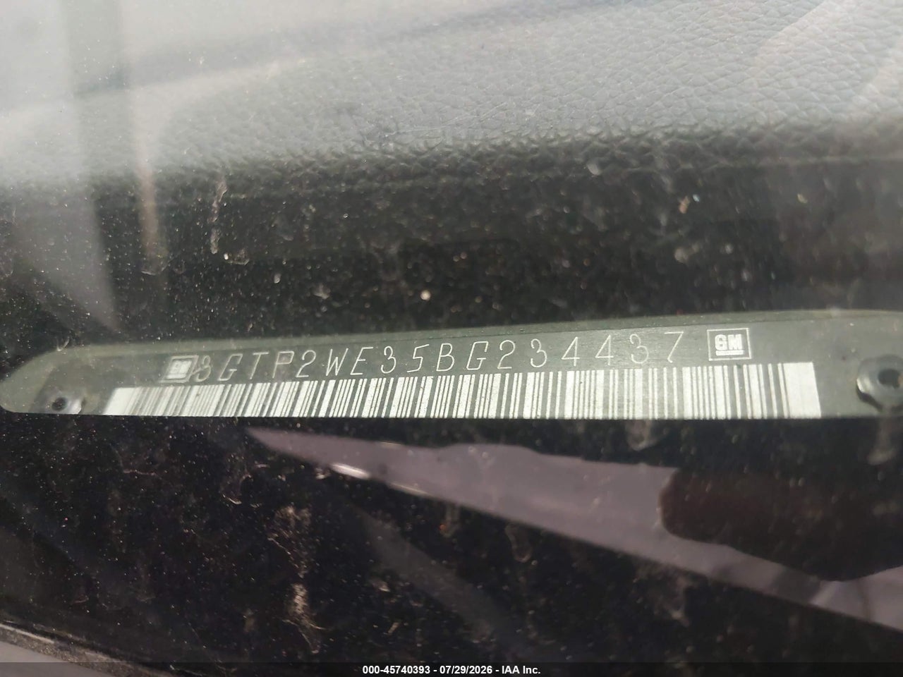 3GTP2WE35BG****** · 2011 GMC SIERRA 1500 SLT · 9/11
