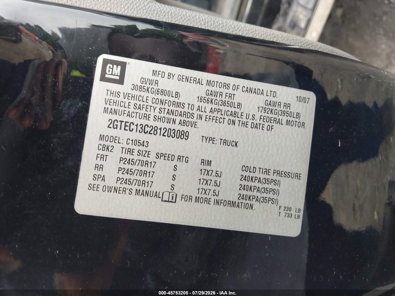 2008 GMC SIERRA 1500 WORK TRUCK · 9/11