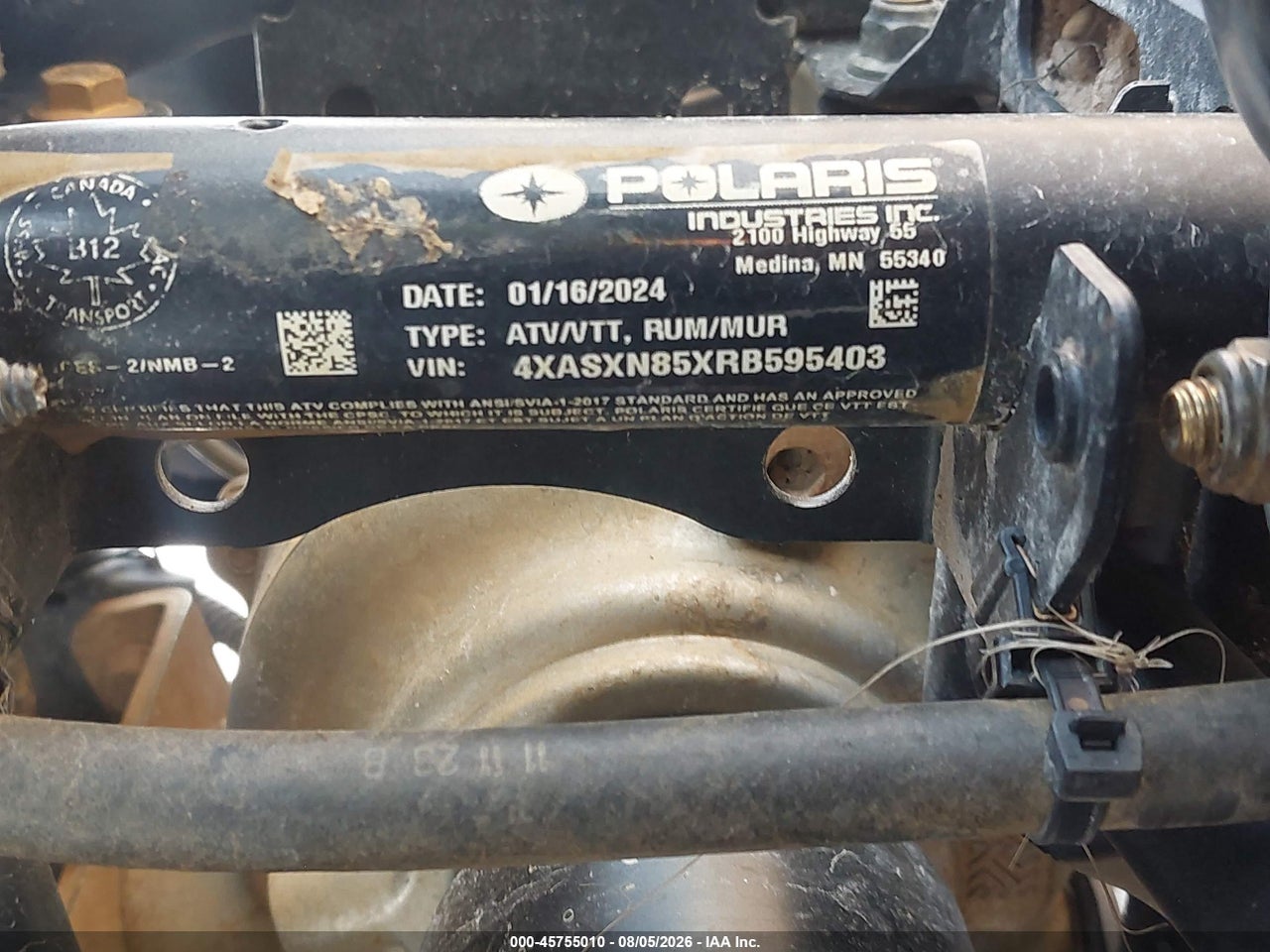 4XASXN85XRB****** · 2024 POLARIS SPORTSMAN 850 HIGH LIFTER EDITION · 10/11