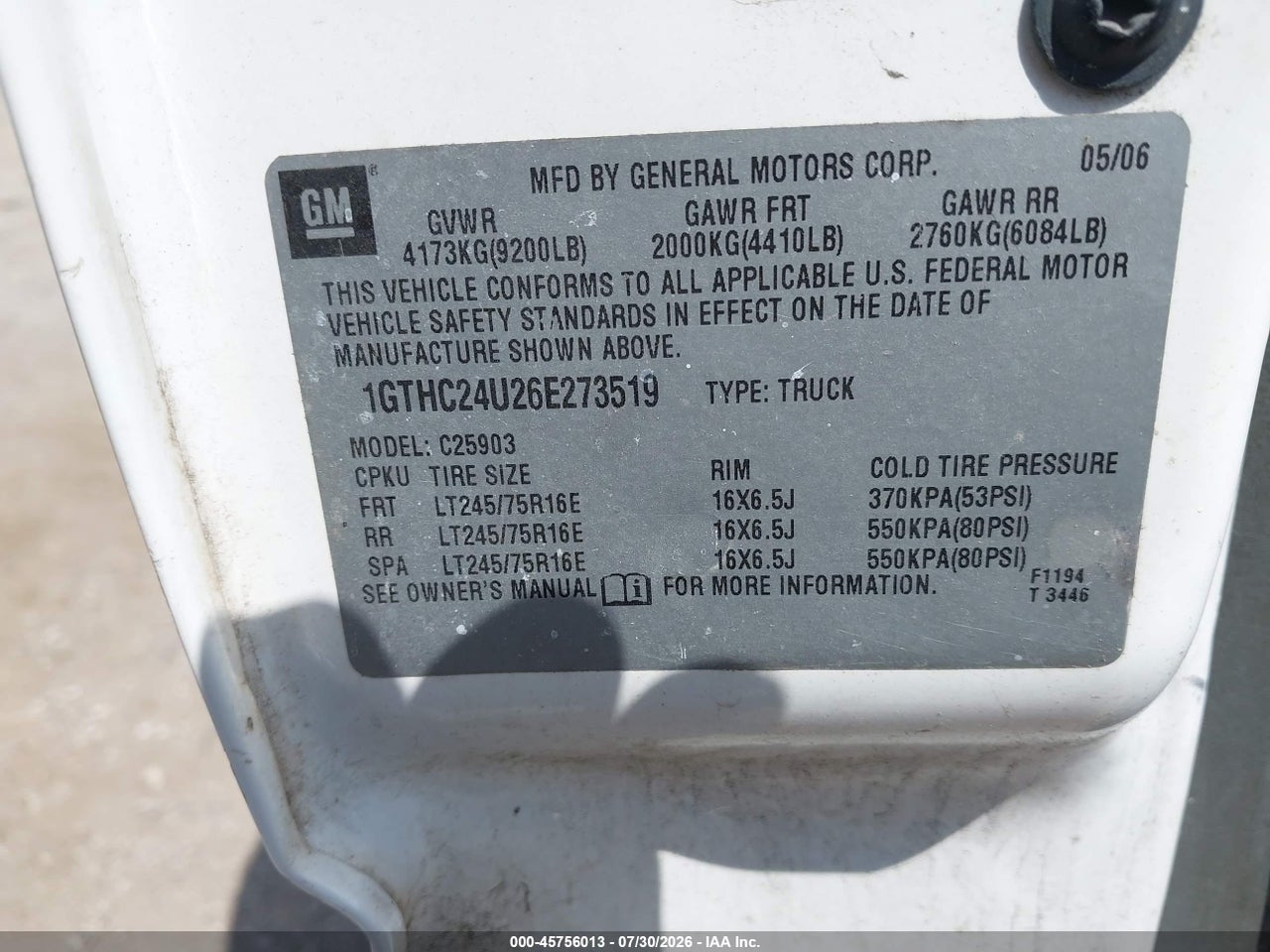 2006 GMC SIERRA 2500HD WORK TRUCK · 9/11