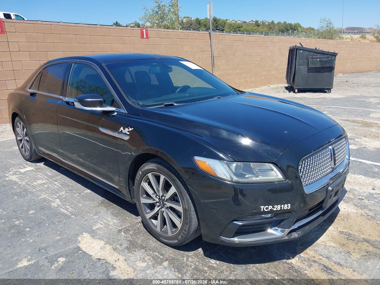 2017 LINCOLN CONTINENTAL LIVERY