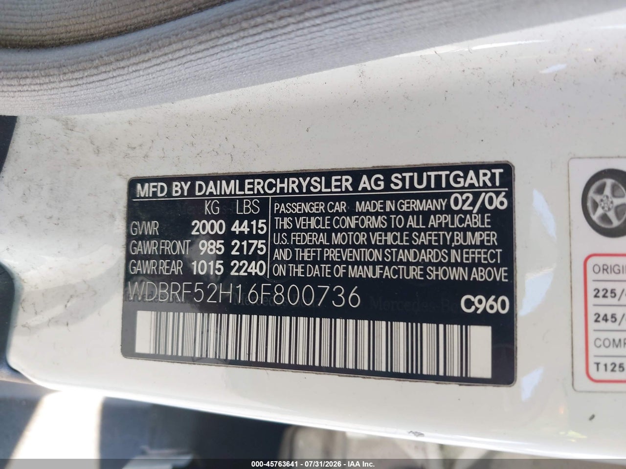 2006 MERCEDES-BENZ C 230 SPORT · 9/11