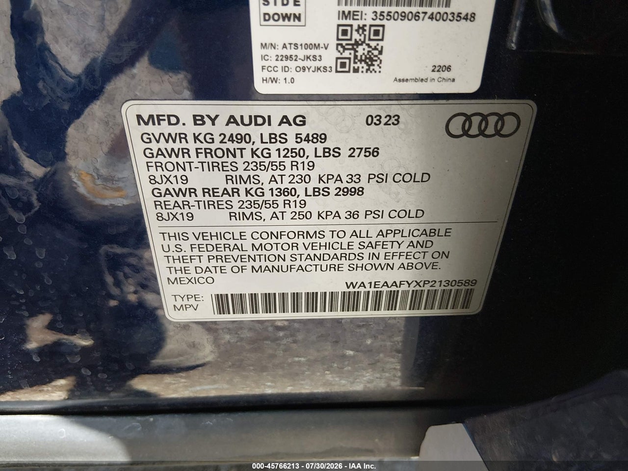2023 AUDI Q5 PREMIUM PLUS 45 TFSI S LINE QUATTRO · 9/11